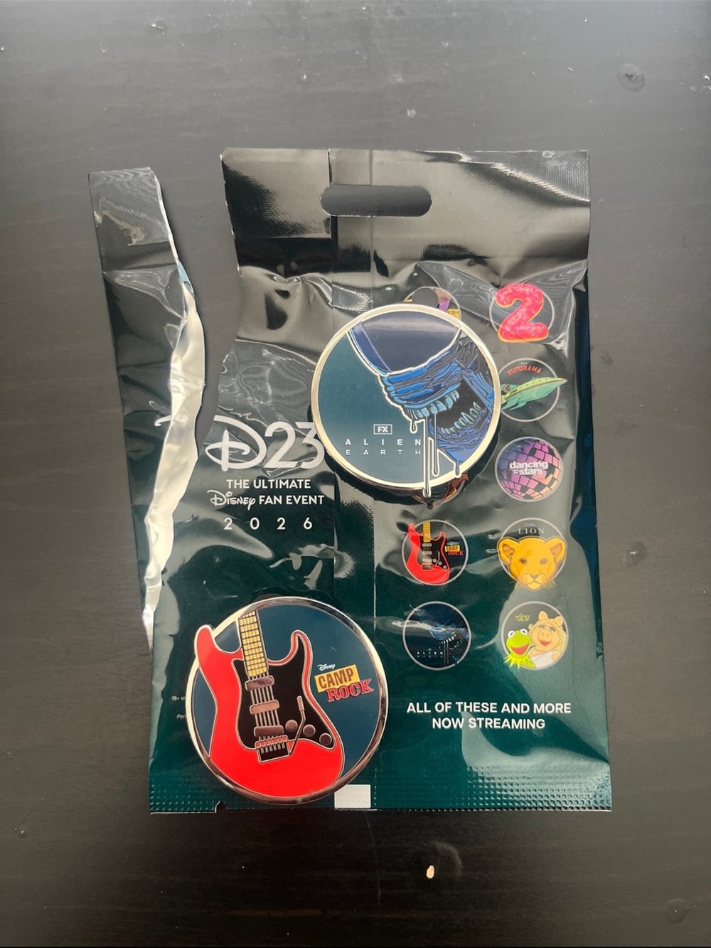 Disney D23 Hulu Alien and Camp Rock pins